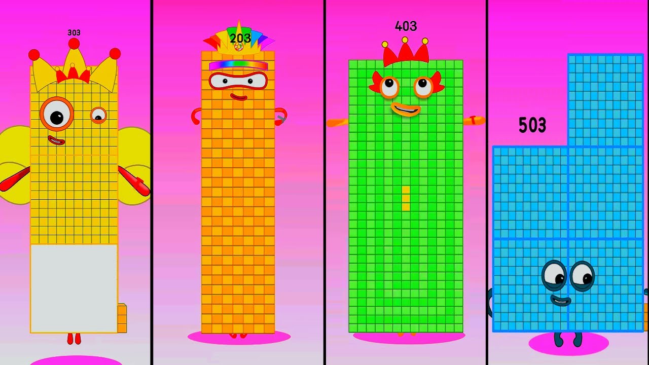 Sprunki OC ALL Numberblocks 103 - 203 - 403 - 503 | Compilation ...