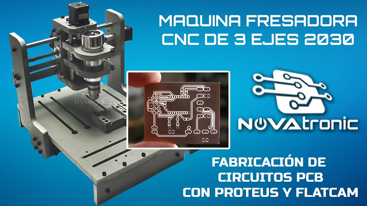 porcelana taquigrafía Crítico Fabricación de circuitos impresos PCB en CNC con proteus y flat cam -  YouTube