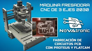 Fabricación de circuitos impresos PCB en CNC con proteus y flat cam