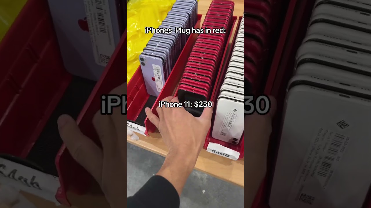 Red iPhones at Plug 📱