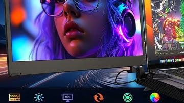 Your Portable Workstation! 🖥️ Laptop Screen Extender F3 – 14" Dual Screens with 360° Rotation!