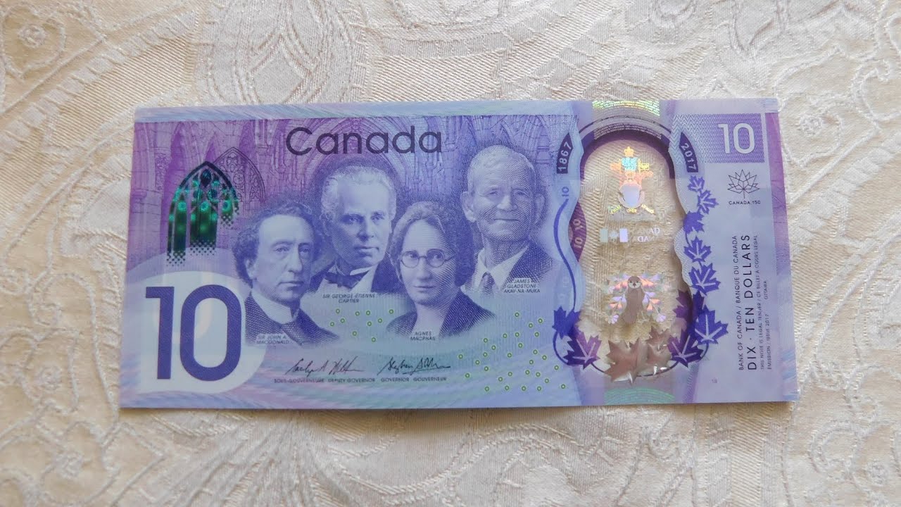 Canada 150 Years Commemorative 10 Banknote Banknotes Youtube