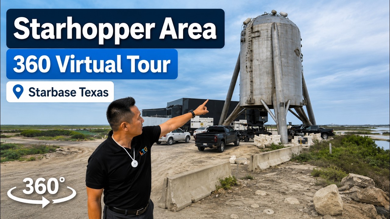 FULL 360° Virtual Tour of Starbase Texas | Starhopper Area (SpaceX