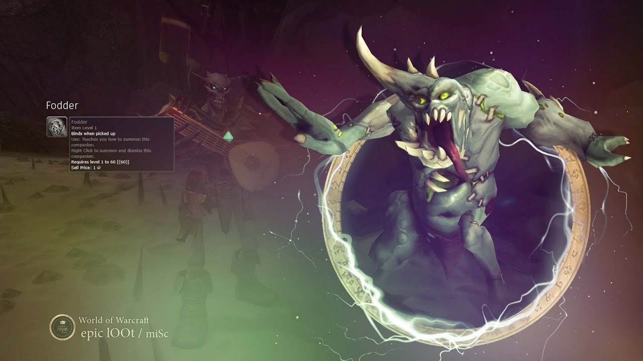 Fodder Battle PET!! + Ritualist's Spiked Mantle Transmogfrom War Chest