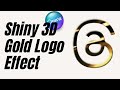 Shiny Gold Logo effect In Canva | Insert video to Instagram Threads Logo | Canva Tutorial