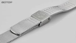 WS079 70 100MM Silver Stainless Steel Watch Strap