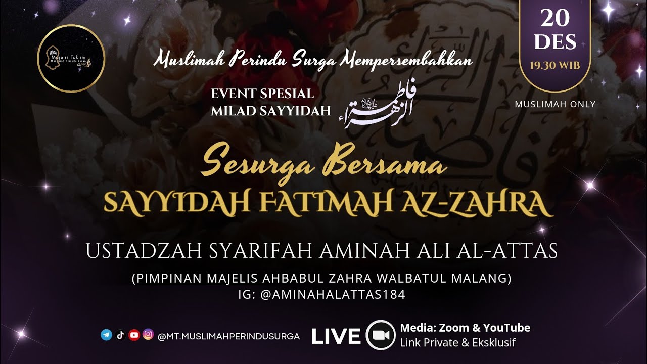 Sesurga Bersama Sayyidah Fatimah Az-Zahra | Ustadzah Aminah Ali Alattas