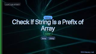 LeetCode 1961: Check If String Is a Prefix of Array — The String Trick (C#)