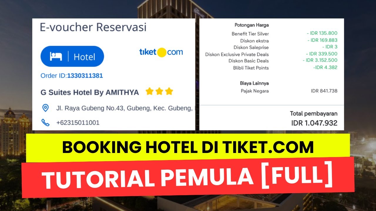 BANYAK POTONGAN HARGA? Cara Pesan Hotel di Tiket.com | Booking Hotel Murah di Aplikasi Tiket