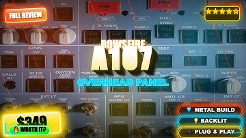 ROWSFIRE A107 A320 OVERHEAD PANEL REVIEW For MSFS