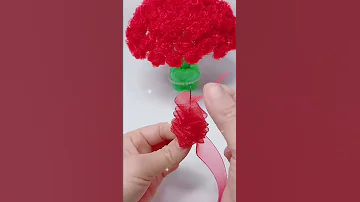 كيفية عمل زهرة من شريط الشيفون Chiffon Ribbon Rose Flower 