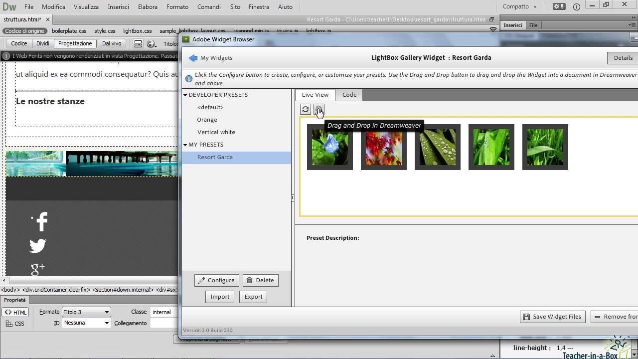 un sito con dreamweaver un sito con dreamweaver