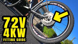Pt.1 Convert ANY bike into an 72v EBIKE! ***4000w HUB MOTOR FITTING GUIDE***