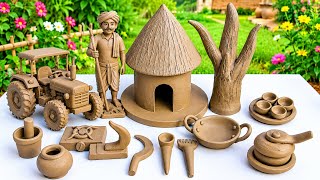 How to make polymer clay miniature kitchen set with clay | Diy clay craft tutorial/viral kitchen set