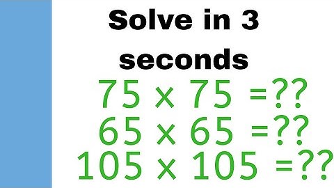 Square of number ending with 5 in 3 seconds | Math Tricks| Vedic Math| Speed Math| Speed Calculation