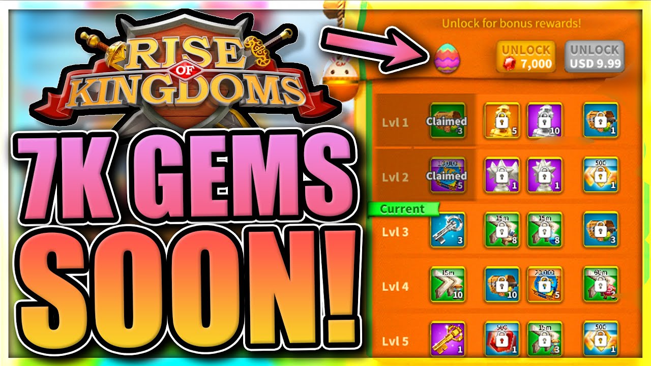 Team Draw & 7k Gem Event [Easter Bunny Bonanza] Rise of Kingdoms 