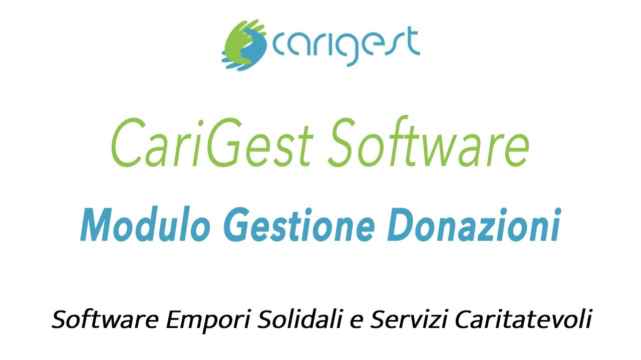 Modulo Gestione Donazioni CariGest CariGest Software Empori Solidali 