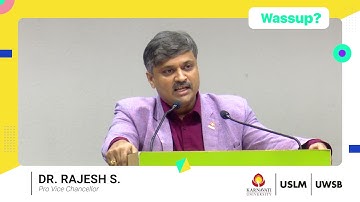 Induction Programme 2021: Prof. (Dr.) Rajesh S, honourable Pro VC, Karnavati University