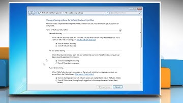 Windows® 7: How to disable file sharing and network discovery