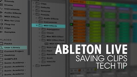 Cool tip on saving and loading clips in Ableton Live 9