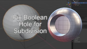 Fix Boolean Hole for subdivision (Cylinder in Sphere) - Blender Secrets