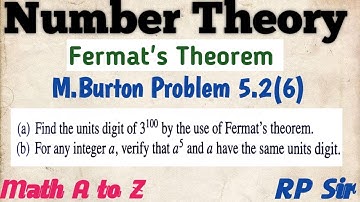 Find unit digit of 3^100. For any integer a prove that a^5 and a have same units digit.