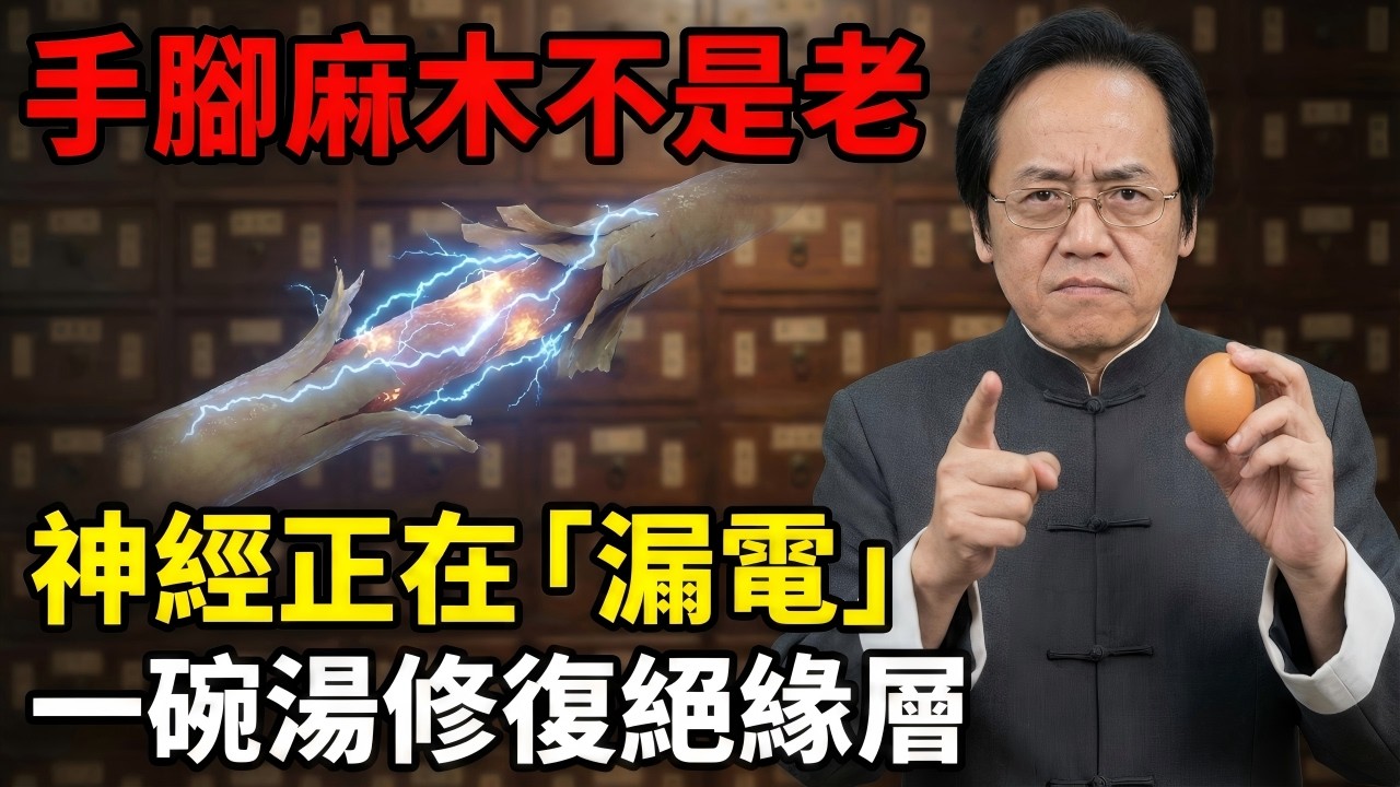 【神經漏電與大腦饑荒】別再盲目補B12！揭秘導致癱瘓的「胃部熄火」真相，一碗「黃金還魂湯」，修復絕緣層，逼出體內寒濕！#中醫 #倪海廈 #健康養生 #B12 #手腳發麻 #老人癡呆 #經方派