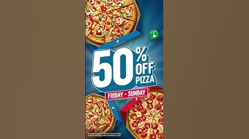 Thumbnail of 50% OFF PIZZA 24C3 UK - Fri - Sun Vertical Voice Over