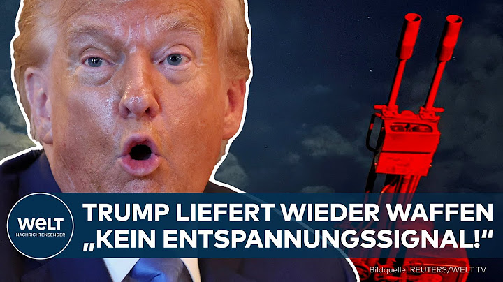 UKRAINE-KRIEG: Donald Trump korrigiert seinen Kurs und setzt Waffenlieferungen wieder fort