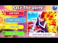 Rate Your Favourite MY HERO ACADEMIA QUIRKS  - Anime Quiz