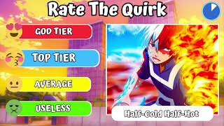 Rate Your Favourite MY HERO ACADEMIA QUIRKS  - Anime Quiz