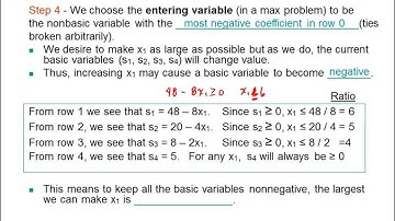 Lecture 4 (part 1): The Simplex Algorithm