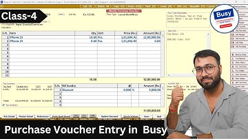 GST Purchase Invoice Entry In Busy Software 21 | Purchase Bill ki Entry Busy Software me Kaise Kre