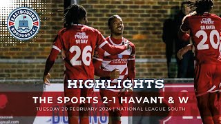 Highlights: The Sports 2-1 Havant \& Waterlooville