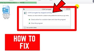 COM Surrogate Has Stopped Working - How To Fix COM Surrogate Has Stopped Working - How To Fix
