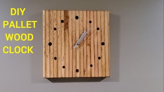 DIY clock from pallet wood and walnut