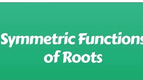 "Symmetric function of  Quadratic equation||class 10 math||"