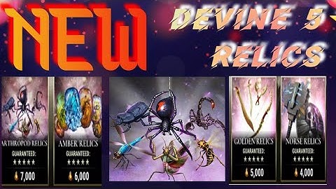 DAWN OF TITANS | ARCHMAGES | NEW 5 🌟  RELICS , THE ARTHOPODS FOR 7K DG , AMBERS 6K