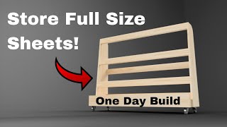 DIY Mobile Lumber Storage Rack - One Day Build! (FREE PLANS)