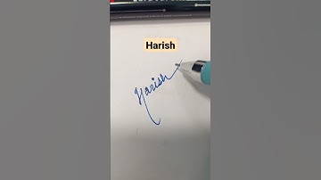 Harish Signature Sample #shorts #ytshorts #youtubeshorts #viral #art #drawing #india