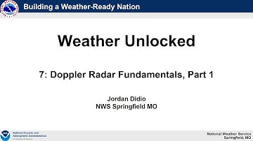 Weather Unlocked: Doppler Radar Fundamentals, Pt  1