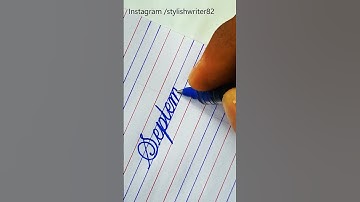How to write "September" month in cursive handwriting | Learn cursive writing step by step | #shorts