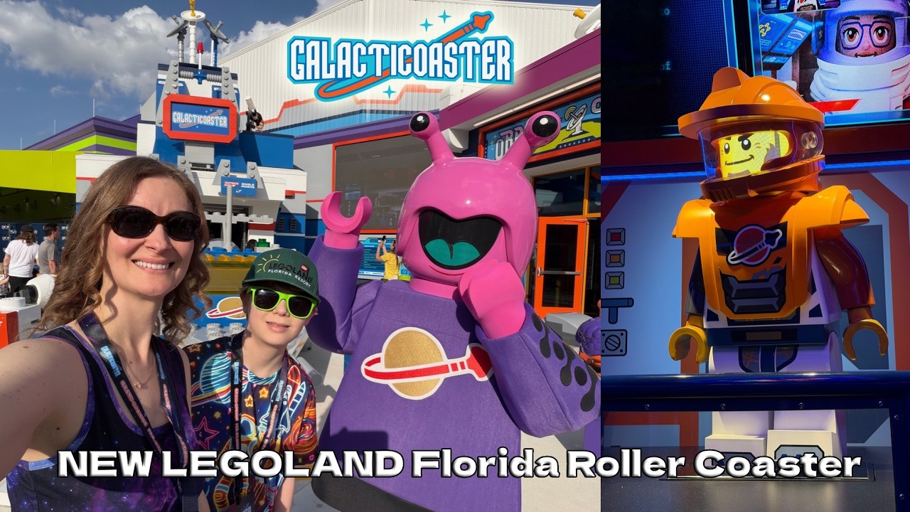 Riding Florida's NEWEST Roller Coaster Galacticoaster at LEGOLAND Florida