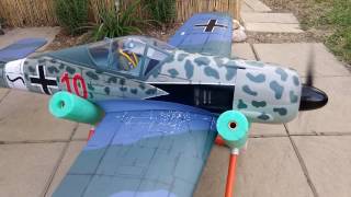 VQ Models FW 190 59inch with Sense Hobby ESS Engine Sound test