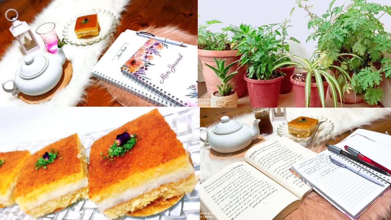 روتين مسائي🥰وصفة بسبوسةبالكريمة بنتها روعةب2 بيضات فقط/تدبيرةللحفاظ على النبات/كبسولات الراحةالنفسية