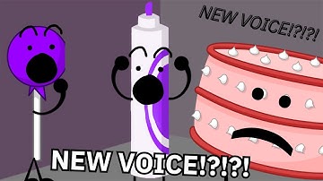 BFDIA 13 but Lollipop, Marker, and Cake have their new voices