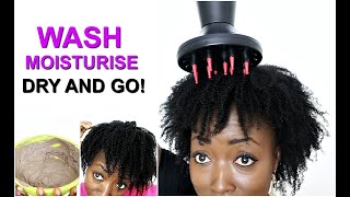 Natural Hair WASH MOISTURISE DRY And GO Frizzy Hair Don&#39;t Care Type 4 Hair