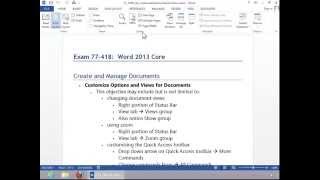MOS Word - Create and Manage Documents Part 4/5