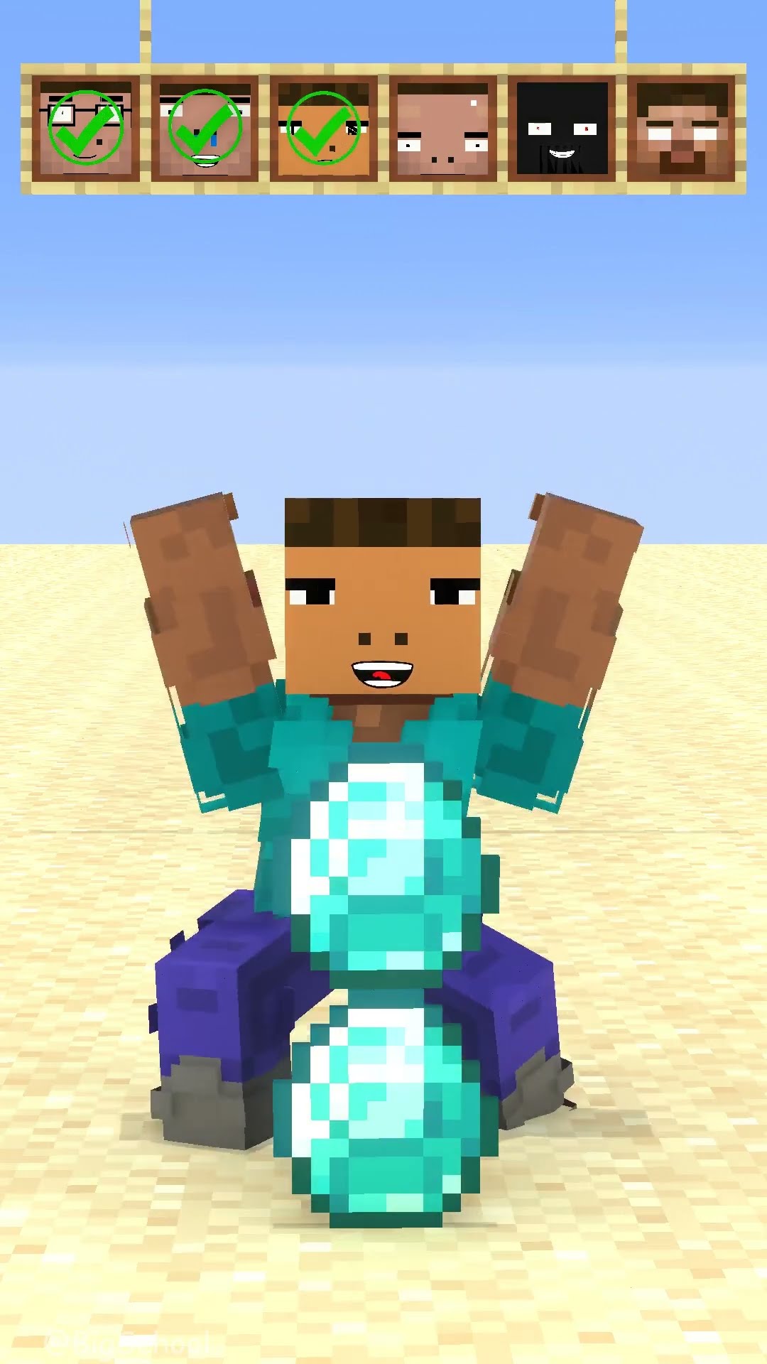 Help Herobrine choose and get more and more diamonds! ?