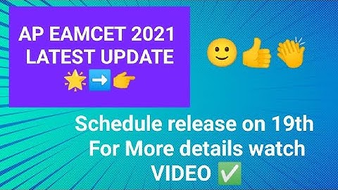 AP EAMCET 2021 LATEST UPDATE| Counselling Dates released| Schedule|AP EAMCET COUNSELLING DATES 2021